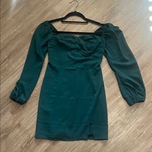 Abercrombie & Fitch Green Long Sleeve Dress